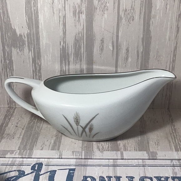 Platinum Wheat Fine China Vintage 3 Piece Set Gravy Boat Creamer & Fruit Bowl - Picture 5 of 11